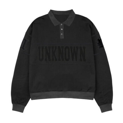 Unknown London Blackout Collared Crewneck
