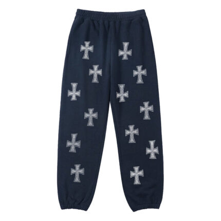 Unknown London Navy and White Rhinestone Jogger