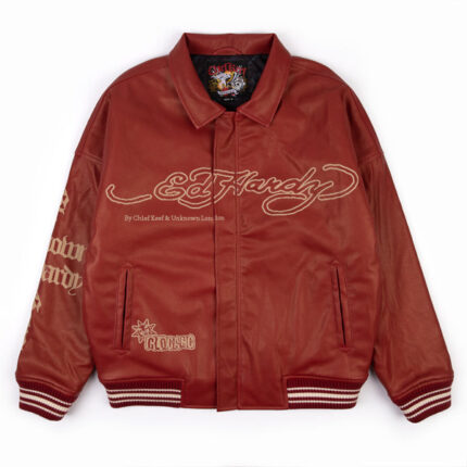 Unknown London Vintage Red Leather Jacket