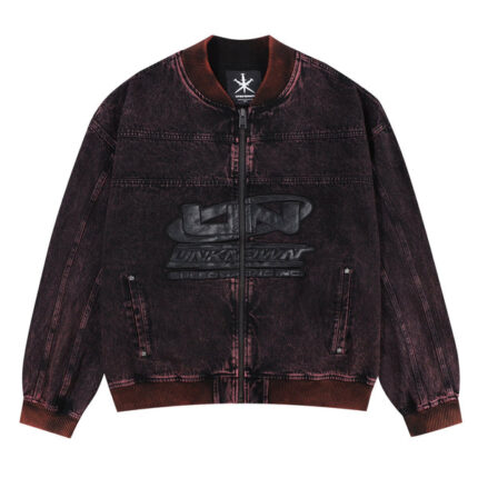 Unknown London Washed Denim Bomber